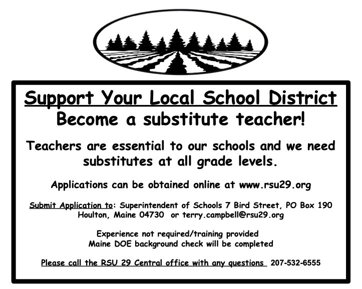 Substitute teachers needed